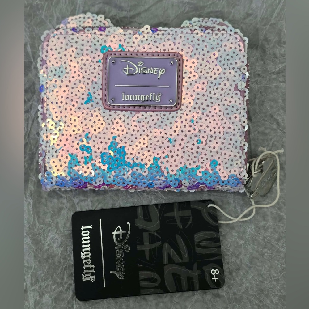 LASR Exclusive Disney Holographic Sequin Loungefly Wallet - Picture 4 of 5